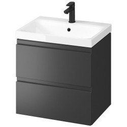 Cersanit Moduo SET B896 umywalka z szafką 60 cm wisząca antracytowa