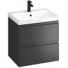 Cersanit Moduo SET B896 umywalka z szafką 60 cm wisząca antracytowa