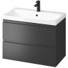 Cersanit Moduo SET B897 umywalka z szafką 80 cm wisząca antracytowa