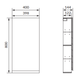 Cersanit MODUO 40 Antracyt wisząca szafka z lustrem zmontowana