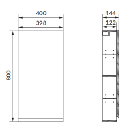 Cesranit Szafka Lustrzana wisząca MODUO 40 Antracyt - DSM