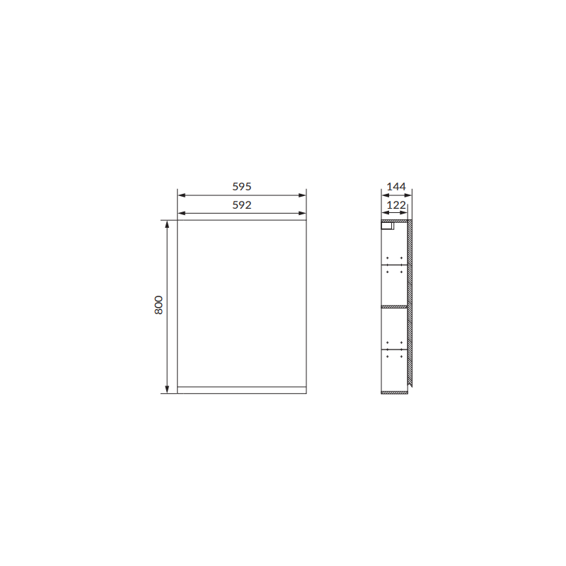 Cersanit Szafka Lustrzana MODUO 60 w Kolorze Antracytowym DSM