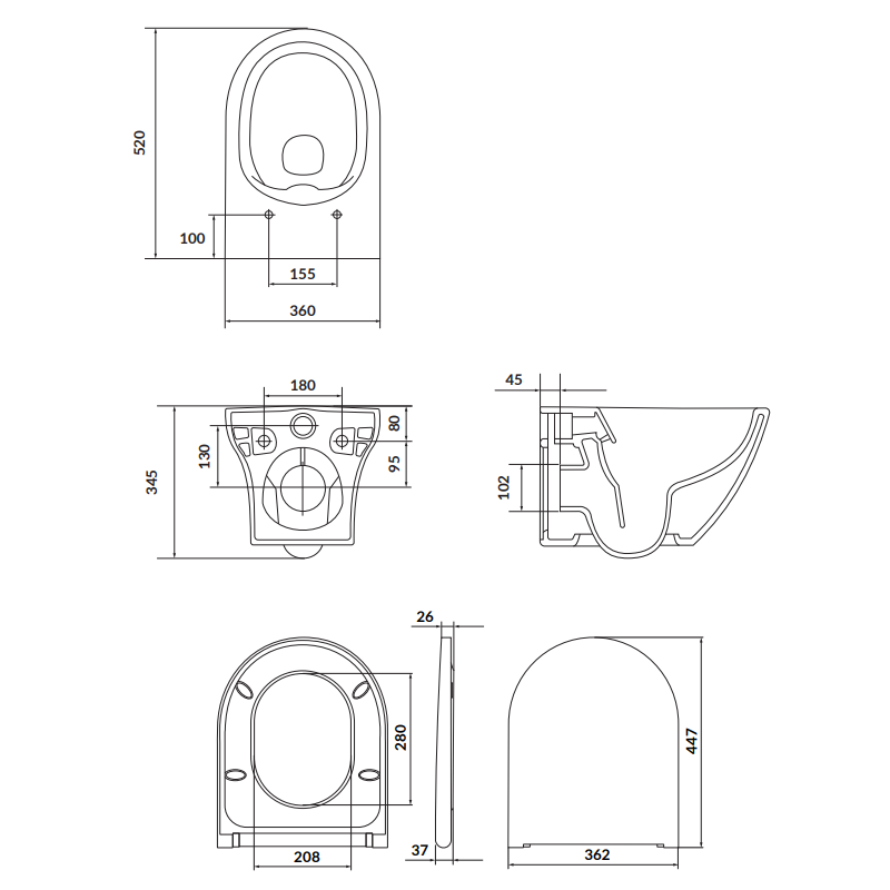 Cersanit Miska WC LARGA OVAL CLEAN ON z Slim Deską Duroplast