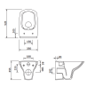 Cersanit Miska WC wisząca CARINA CLEANON bez deski