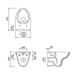 Cersanit Zestaw WC PARVA CLEANON miska z deską