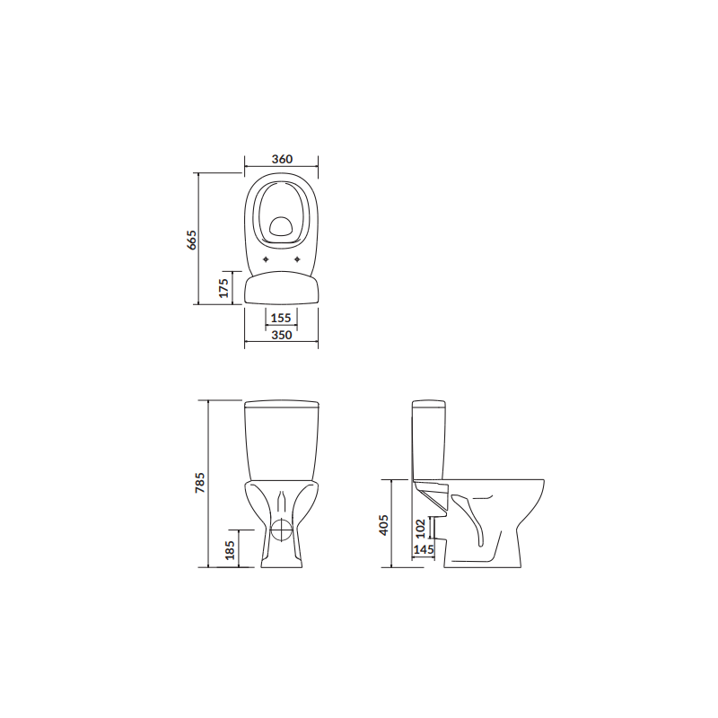 Kompakt WC 616 Arteco New CleanOn