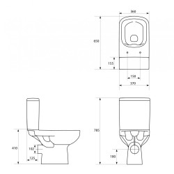 Cersanit eco WC Kompakt COLOUR CLEANON 010 - bez deski