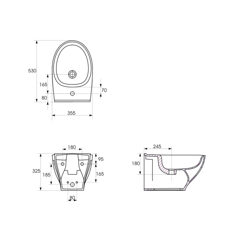 Cersanit Bidet CERSANIT MODUO Owalny