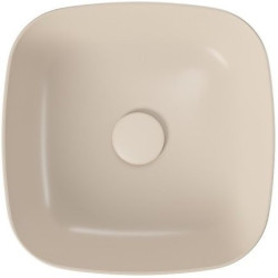 Cersanit umywalka nablatowa Larga 38x38 cm w matowym beżu