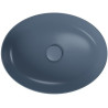 Cersanit Niebieska umywalka Larga elipsa 50x38 cm mat z korkiem w zestawie