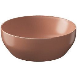 Cersanit Umywalka Larga Okrągła 40 cm Ceglasty Mat z Korek