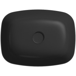Cersanit Umywalka Larga 50x38 cm - Antracyt Mat, Z Korkiem