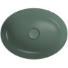 Cersanit umywalka Larga elipsa 50x38 cm w zielonym macie + korek