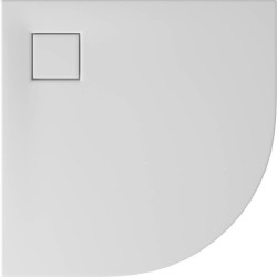 Cersanit brodzik półokrągły Tako Slim 90x90 biały mat z syfonem