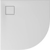 Cersanit brodzik półokrągły Tako Slim 90x90 biały mat z syfonem