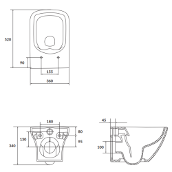 Cersanit Larga Square CleanOn miska WC biała bez deski