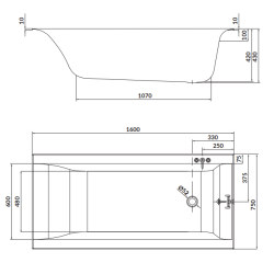 Cersanit Larga SLIM Wanna Akrylowa 160x75 + Syfon i Nogi GRATIS!