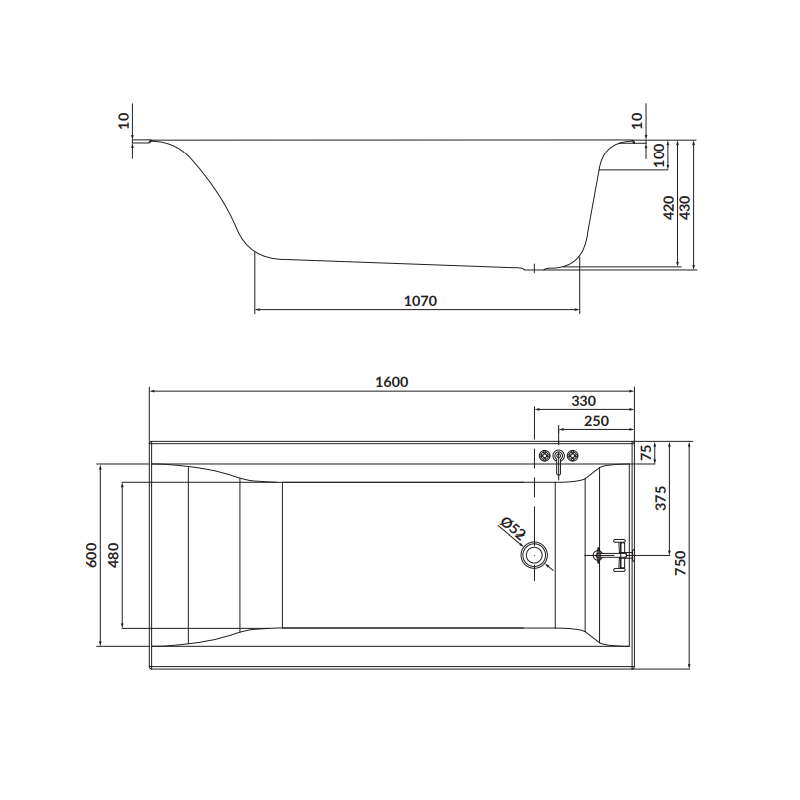 Cersanit Larga SLIM Wanna Akrylowa 160x75 + Syfon i Nogi GRATIS!