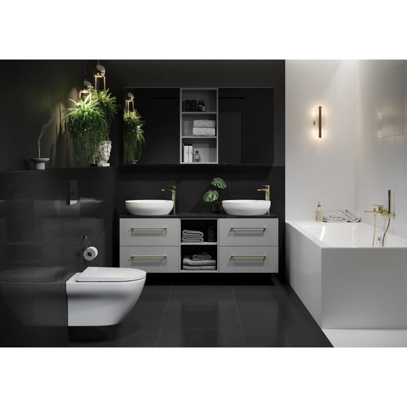 Wanna Prostokątna Cersanit Larga SLIM 180x80 z Syfonem i Nóżkami