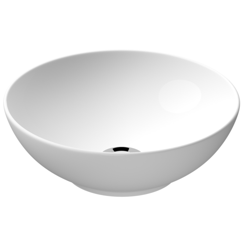 Umywalka nablatowa okrągła CERSANIT SAVIO 40cm stawiana biała połysk