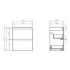 Cersanit MODUO SLIM 50 zestaw szafka z umywalką biały połysk cichy domyk