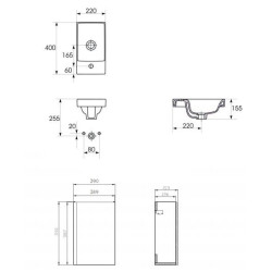 Cersanit szafka z umywalką MODUO 40