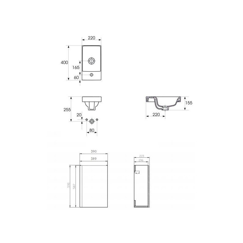 Cersanit szafka z umywalką MODUO 40