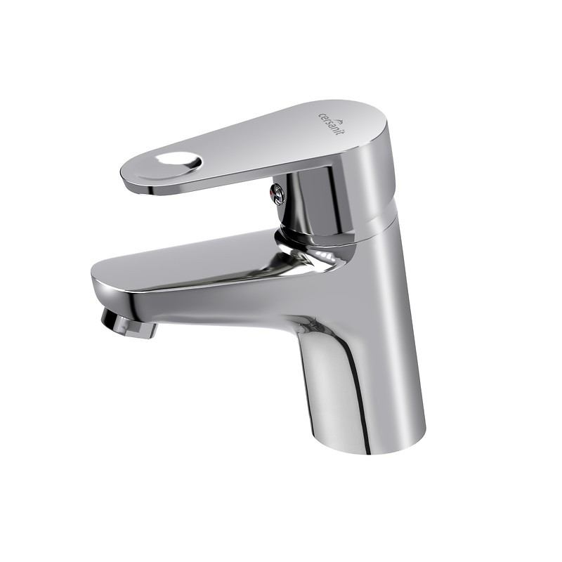 Cersanit Cari bateria umywalkowa niska chromowana z korkiem