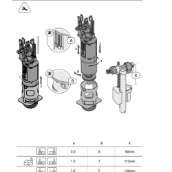 Cersanit Mechaniczny Zawór Spustowy AQUA/SYSTEM 0, 2, 4 - Model Ulepszony K99-0265