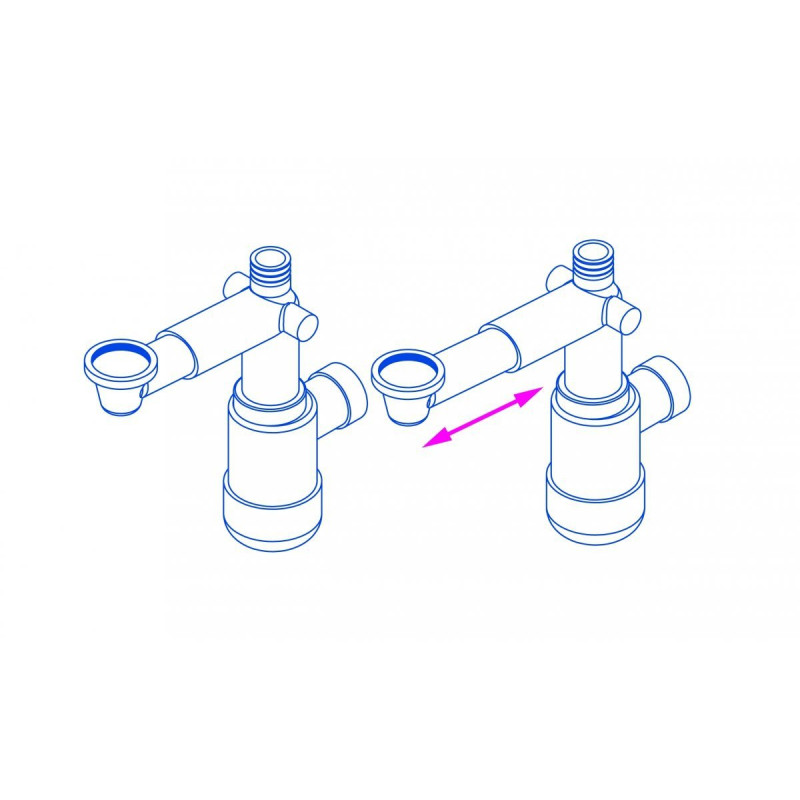 Deante Syfon Space-Saver Lux z chromowanym korkiem click-clack