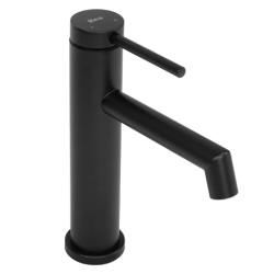 Rea bateria umywalkowa wysoka Foss z korkiem click-clack czarna