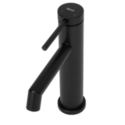 Rea bateria umywalkowa wysoka Foss z korkiem click-clack czarna