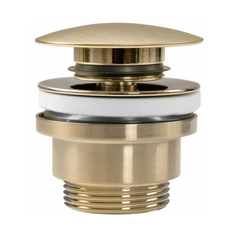 Rea bateria umywalkowa wysoka Foss z korkiem click-clack złoto szczotkowane