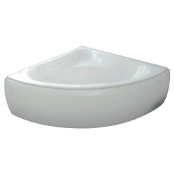 Besco wanna symetryczna Mia 120x120 z białą obudową, parawanem i syfonem