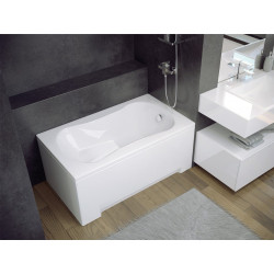 Besco wanna dla niepełnosprawnych Aria Rehab 120x70 z białą obudową, syfonem i nóżkami