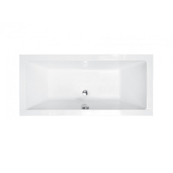 Besco wanna prostokątna Quadro Slim 170x75 z syfonem chrom i nóżkami