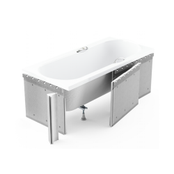 Besco wanna prostokątna Modern 160x70  z zabudową styropianowa, syfonem i nóżkami