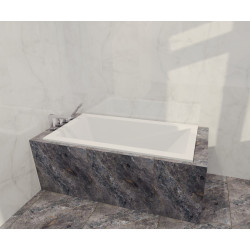 Besco wanna prostokątna Modern Slim 180x80 z syfonem i nóżkami