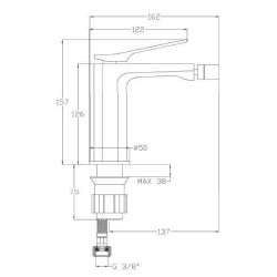 Invena Neri bateria bidetowa czarna