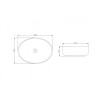 Invena Astri umywalka nablatowa 55 cm, owalna owalna