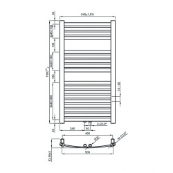 Stylowy Grzejnik Drabinkowy Łazienkowy 100 cm Biały UG-01-100 - Elegancja i Ciepło w Twojej Łazience