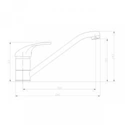 Stylowa Bateria Invena Mitris Czarna z Obrotową Wylewką - Elegancja i Funkcjonalność