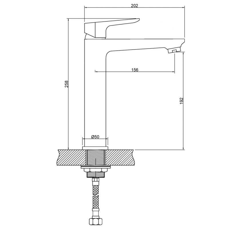 Stylowa Bateria Umywalkowa Invena DOKOS, Elegancki Biały & Chrom wykończenie
