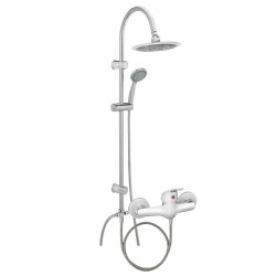 Zestaw prysznicowy z deszczownicą i baterią - Nowoczesny styl od Silves