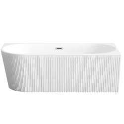 Invena Glamour wanna wolnostojąca przyścienna.ryflowana 170 prawa syf.chrom