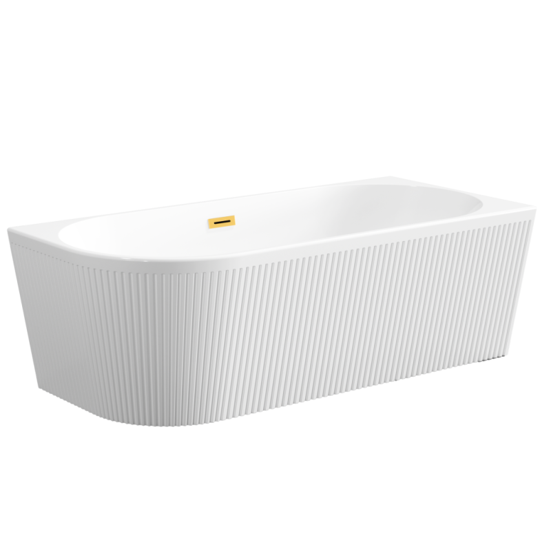 Invena Glamour wanna wolnostojąca przyścienna ryflowana 170 praw syf.zloty