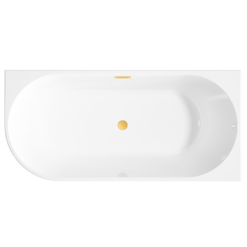 Invena Glamour wanna wolnostojąca przyścienna ryflowana 170 praw syf.zloty