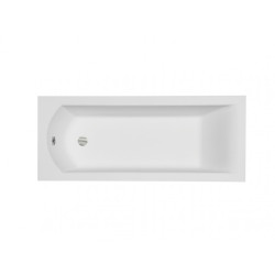 Besco wanna prostokątna Shea 150x70 z czarną obudową, syfonem i nóżkami