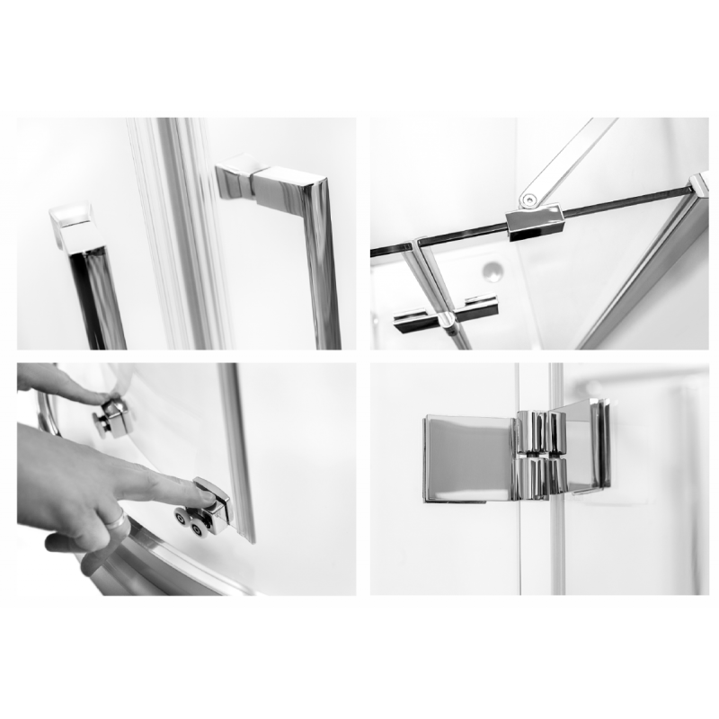 Kabina prysznicowa półokrągła Modern 185 90x90 cm transparentna