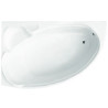 Besco wanna asymetryczna Finezja Nova lewa 140x95 z białą obudową, syfonem i nóżkami